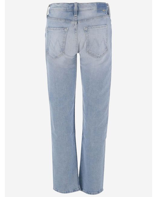 Mother Blue Stretch Cotton Jeans