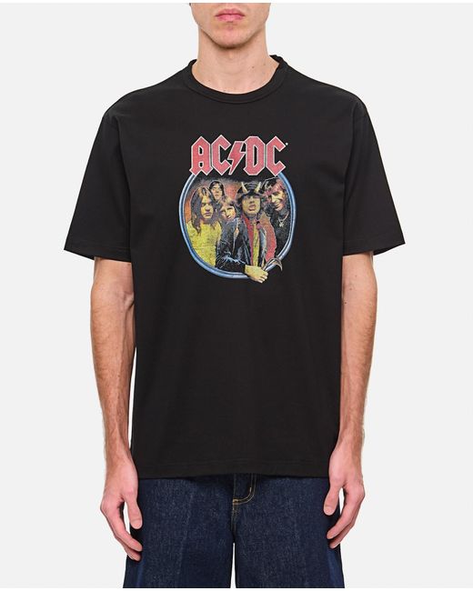 Junya Watanabe Black Ac/Dc Printed T-Shirt for men