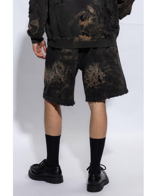 DIESEL Black P-Crown-N2 Cotton Shorts for men