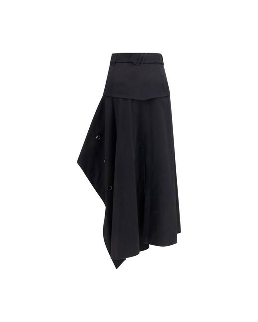 Burberry Blue Skirt Heather Asymmetric
