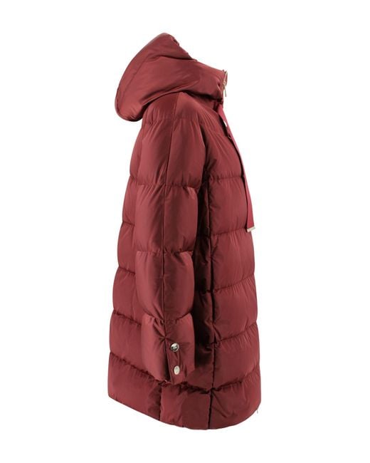 Herno Red A-Shaped Down Jacket