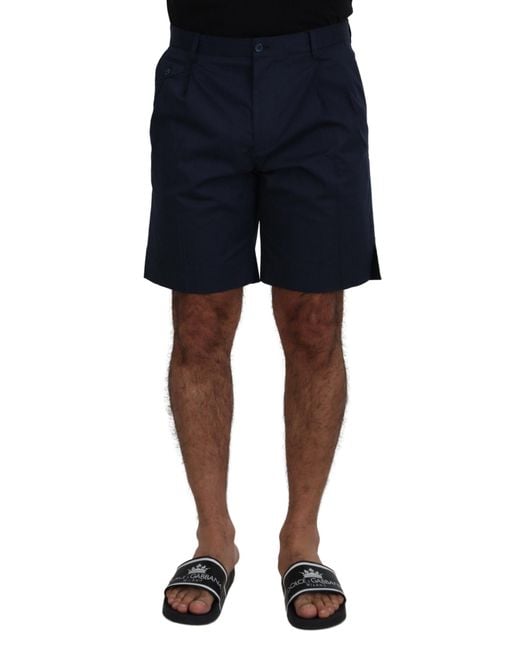 Dolce & Gabbana Blue Classic Shorts Cotton for men