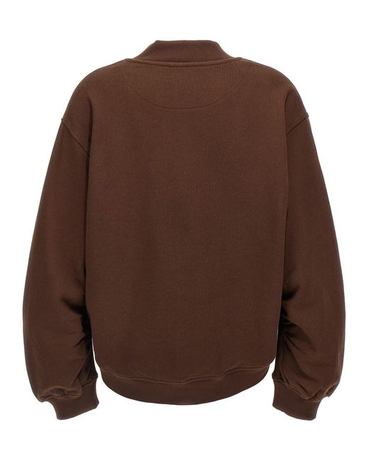 The Attico Brown 3D Logo Sweatshirt