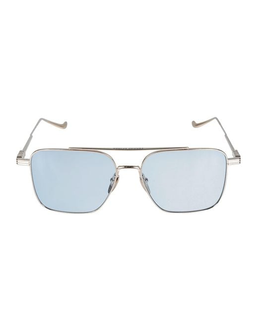 Chrome Hearts Blue Aviator Square Sunglasses for men