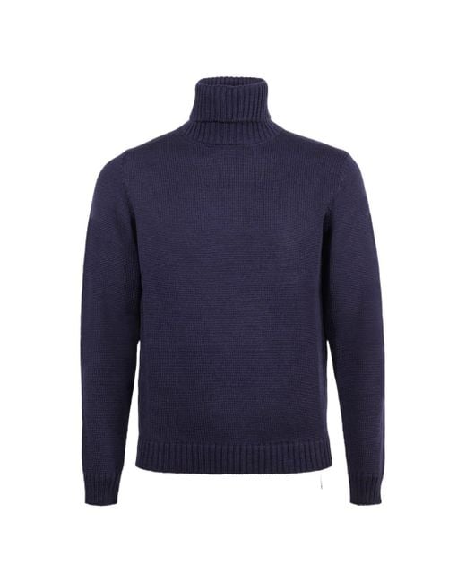 Zanone Blue Wool Turtleneck for men