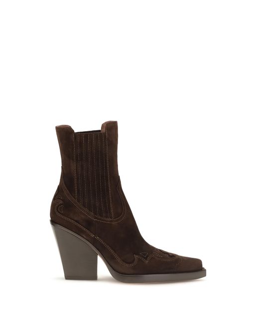 Paris Texas Brown Ankle Boots Dallas Suede