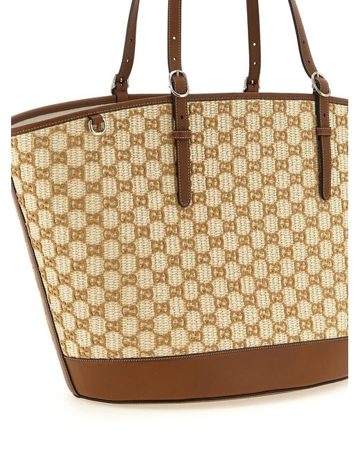 Gucci Metallic Large Woven Shopping Bag
