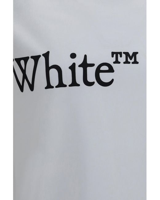 Off-White c/o Virgil Abloh Gray Bookish Scarf T-Shirt Cotton T-Shirts for men