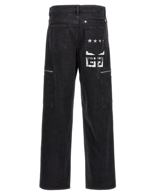 Givenchy Blue Cargo Jeans for men
