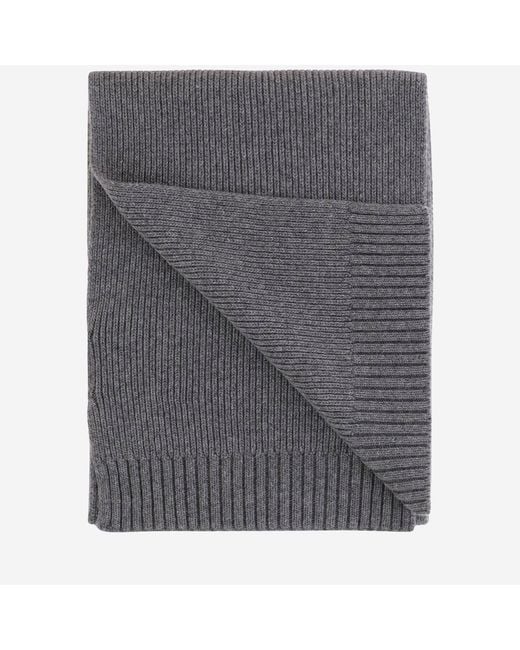 Stone Island Gray Wool Blend Scarf Virgin