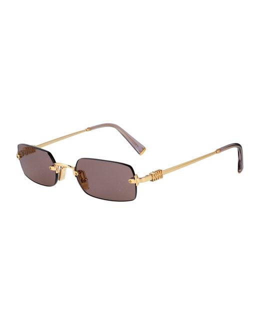 Miu Miu Brown Sunglasses Metal Frame