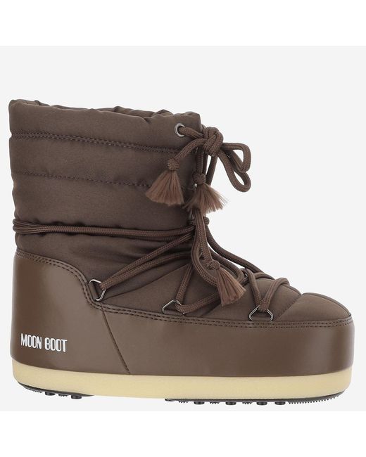 Moon Boot Brown Nylon Ankle Boots Polyamide