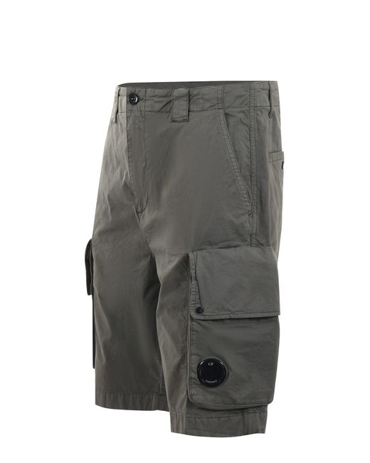 C P Company Gray Cargo Shorts for men