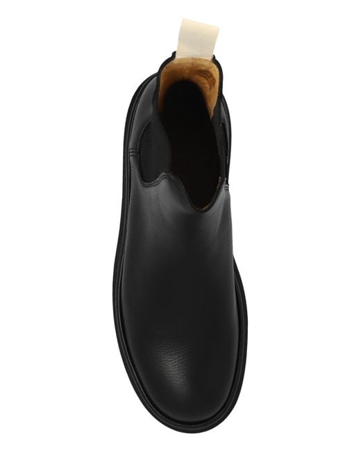 Jacquemus Black Leather Chelsea Boots for men