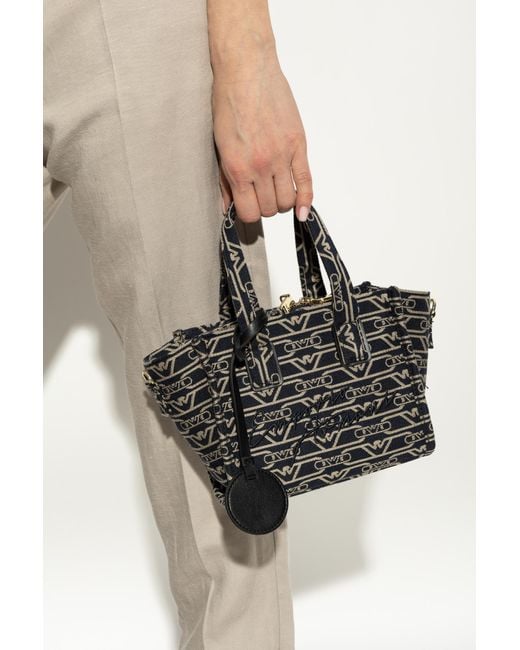Emporio Armani Black Monogram Handbag