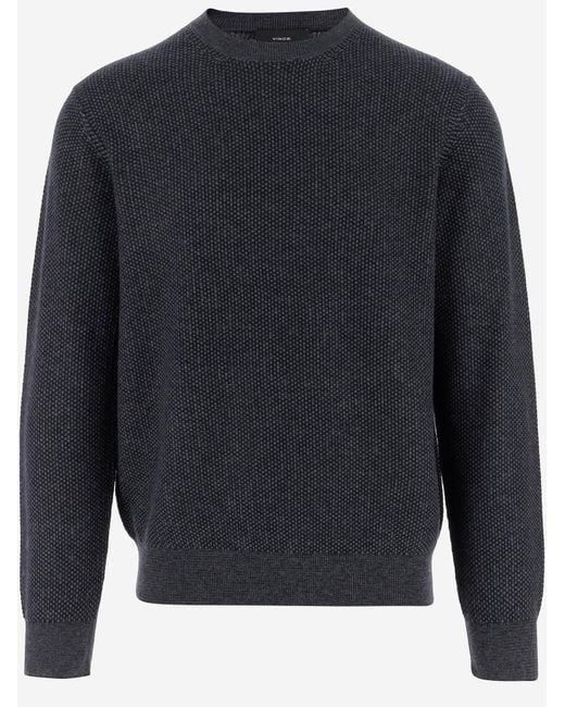 Vince Blue Wool Blend Sweater for men