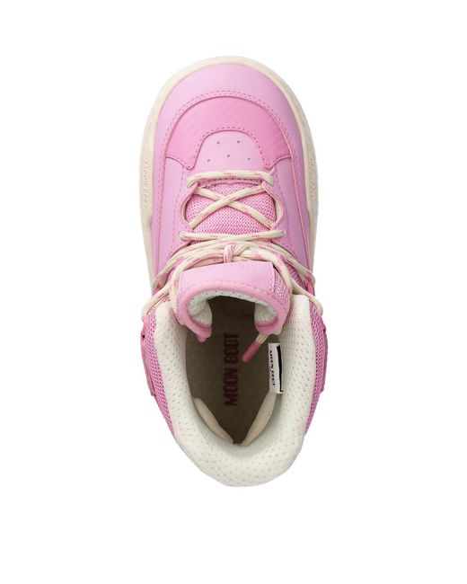 Moon Boot Pink Park Sneaker Snow Boots