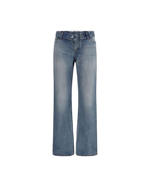 McQueen Blue Cotton Straight