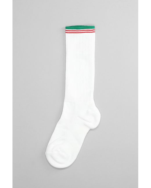 Casablancabrand Socks In White Cotton for men