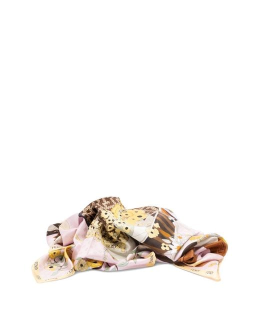 Fendi Pink Scarfs Silk