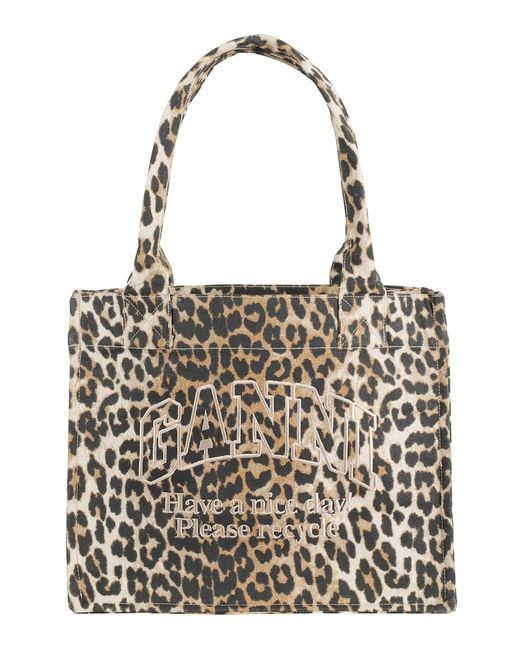 Ganni Multicolor Large Easy Shopper Pocket Print