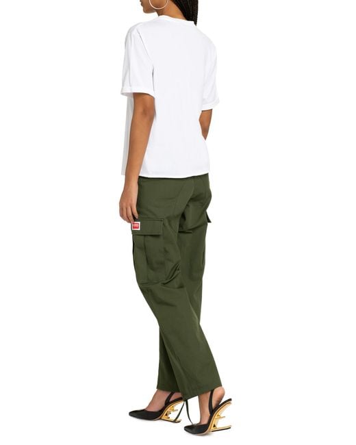 Saint Laurent Green Cotton Crew-Neck T-Shirt T-Shirts & Jerseys