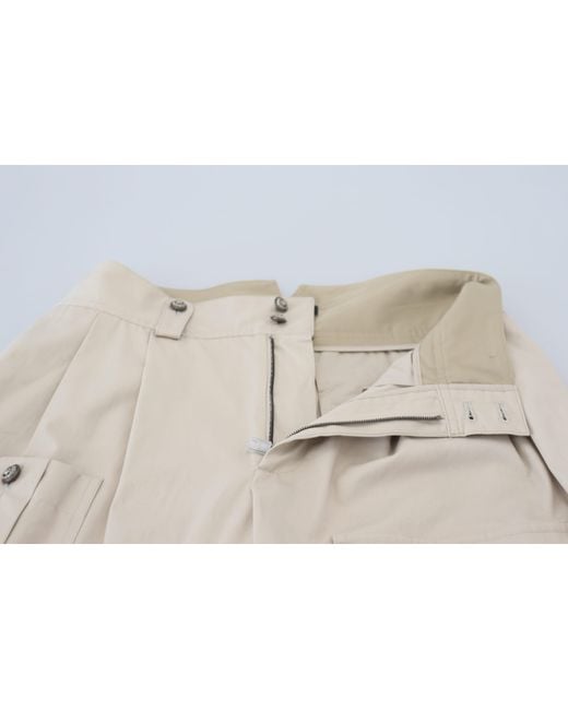 Dolce & Gabbana White Chic Cotton Trousers For Elegant Comfort