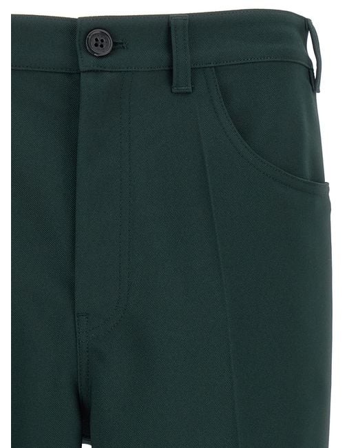 Marni Green Polyester Pants for men