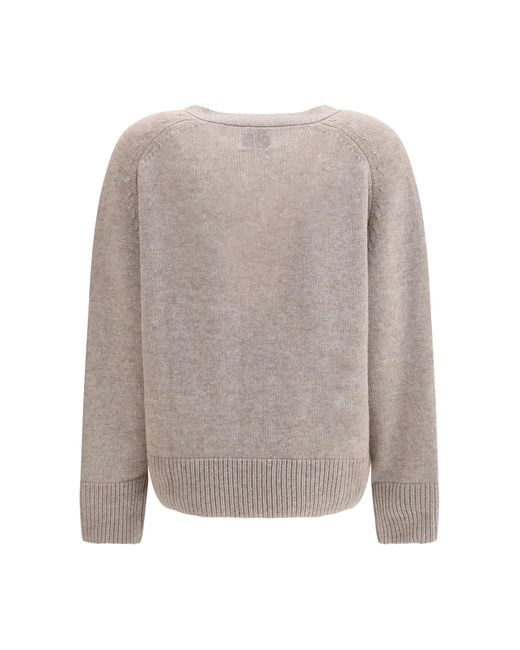 Allude Multicolor Wool And Cashmere Cardigan