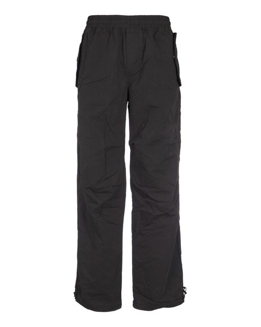 Represent Black Buttoned Pocket Trousers for men