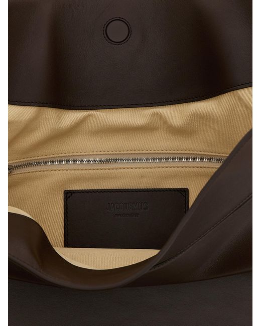 Jacquemus Brown Le Sac Ovalo Shoulder Bag Calfskin Leather (Bos Taurus)
