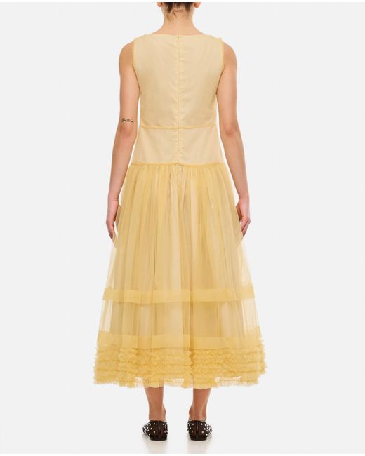 Molly Goddard Yellow Nova Midi Dress