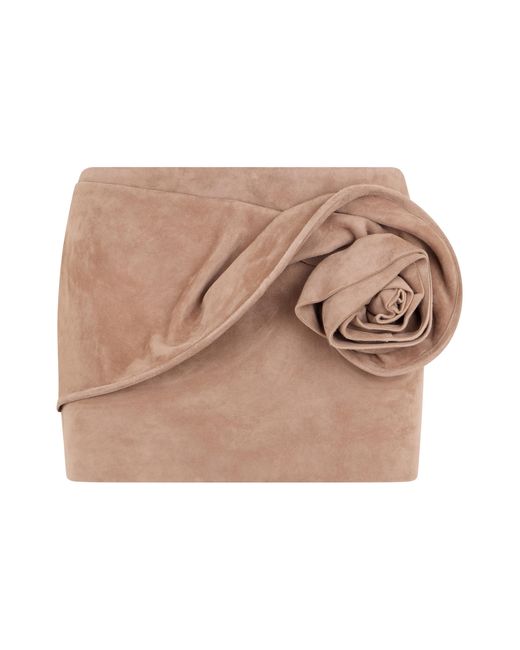 Magda Butrym Natural Mini Skirt Leather Calfskin