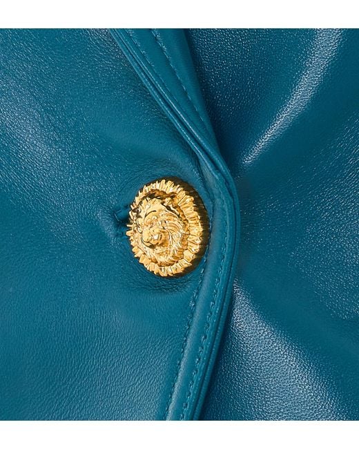 Balmain Blue Jackets Lambskin