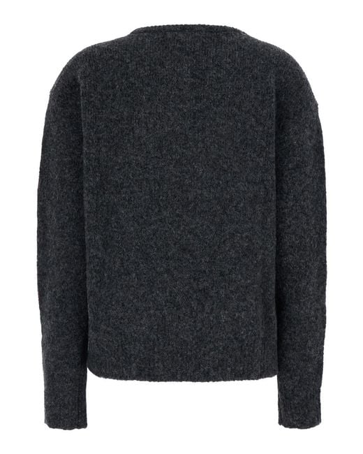 Semicouture Black Pullover Keira Argyle Pull Polyester Tops