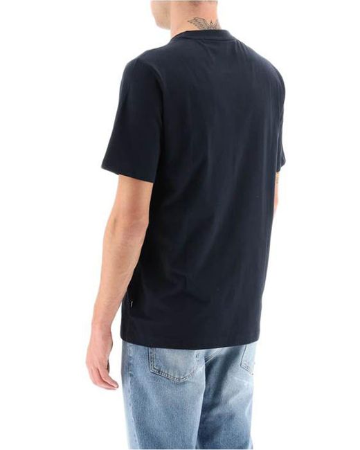 Boss Blue Rn Relaxed Fit T-shirt With Contrast Logo for men