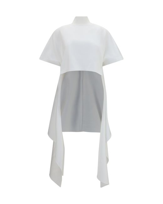 Alaïa White T-Shirt Asymmetric Cotton T-Shirts & Jerseys