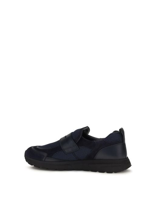 Prada Blue Sport Mesh Loafers for men