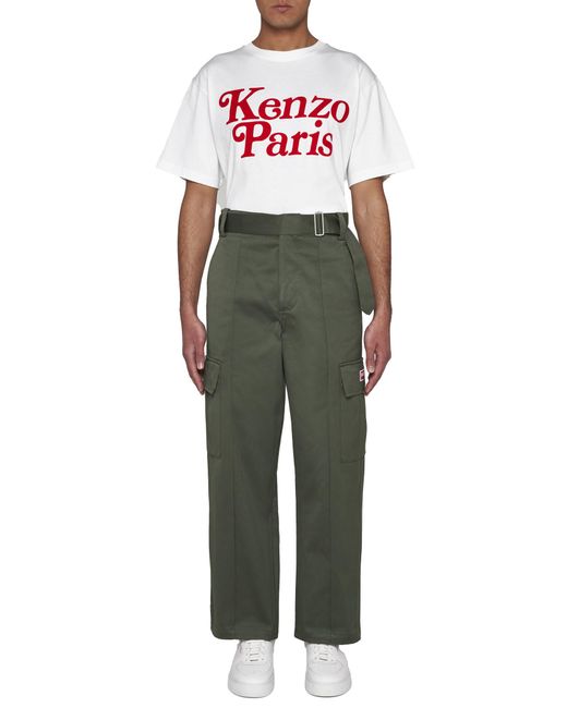 KENZO Green Trousers for men