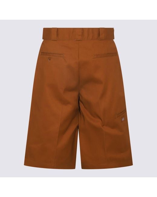 Dickies Brown Cotton Blend Shorts for men