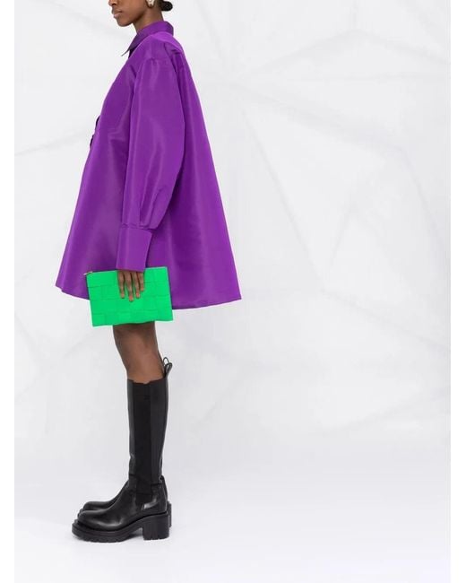 Valentino Purple Long-Sleeve Button-Up Shirt