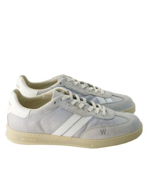 Woolrich Gray Double U. T Camoscio Suede Sneakers