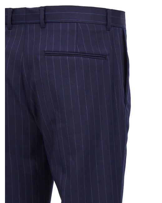 Givenchy Blue Pinstriped Tailored Trousers for men
