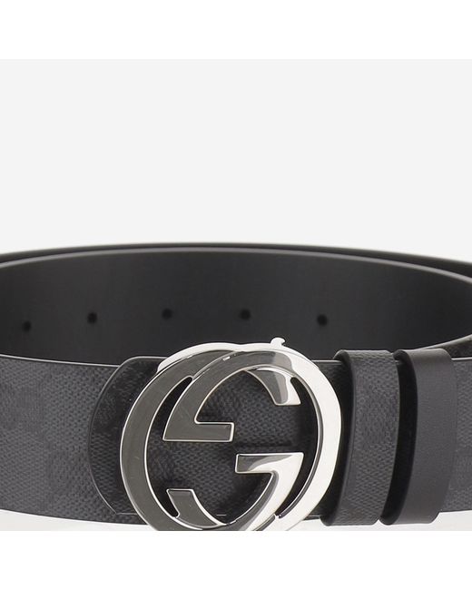 Gucci Black Reversible Belt With Gg Cross Buckle for men