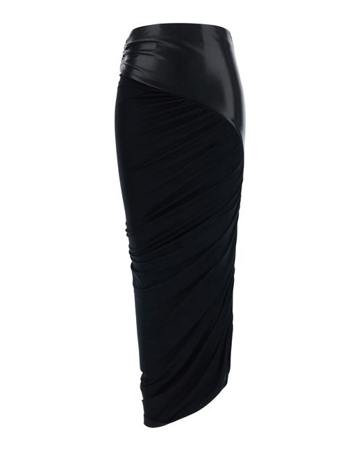 ANDAMANE Black Skirt Ursula Ecoleather Viscose