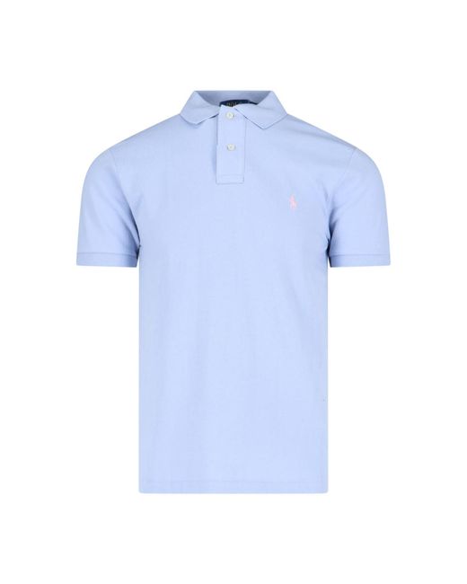 Ralph Lauren Blue Logo Polo Shirt for men