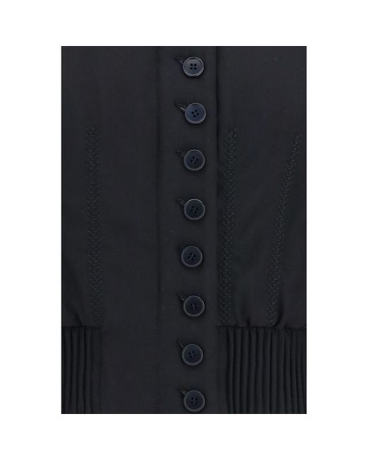 McQueen Blue Polyester Bomber Clothing