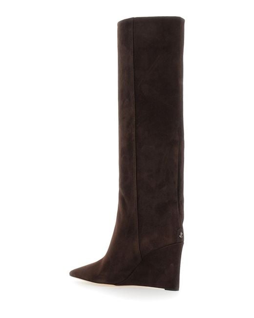 Jimmy Choo Black Boots Blake Kb 85 Lamb Leather