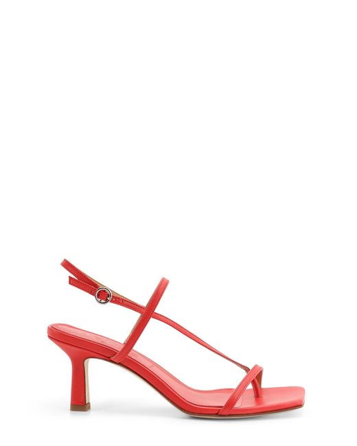 Aeyde Red Elise Leather Thong Sandals