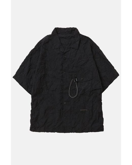 And Wander Black Short Sleeves Shirt for men